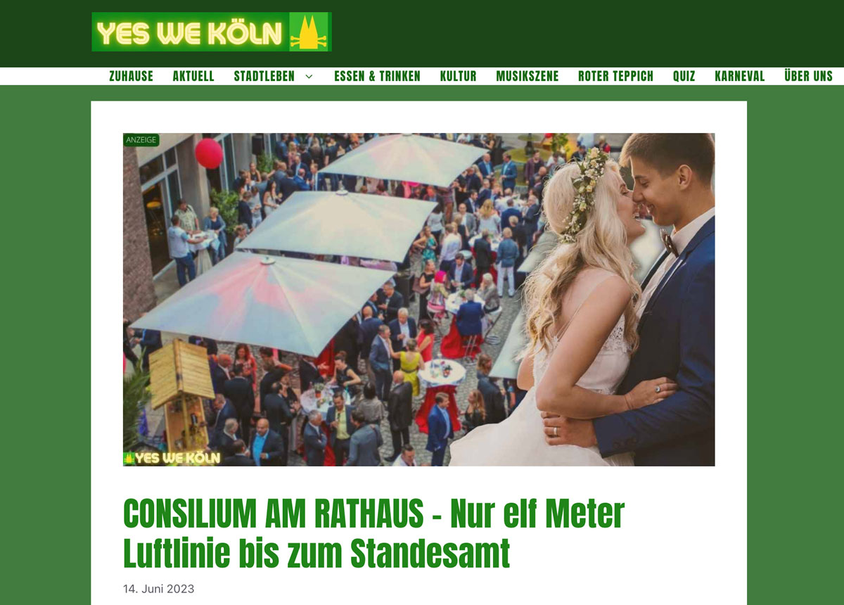 CONSILIUM AM RATHAUS – Nur elf Meter Luftlinie bis zum Standesamt